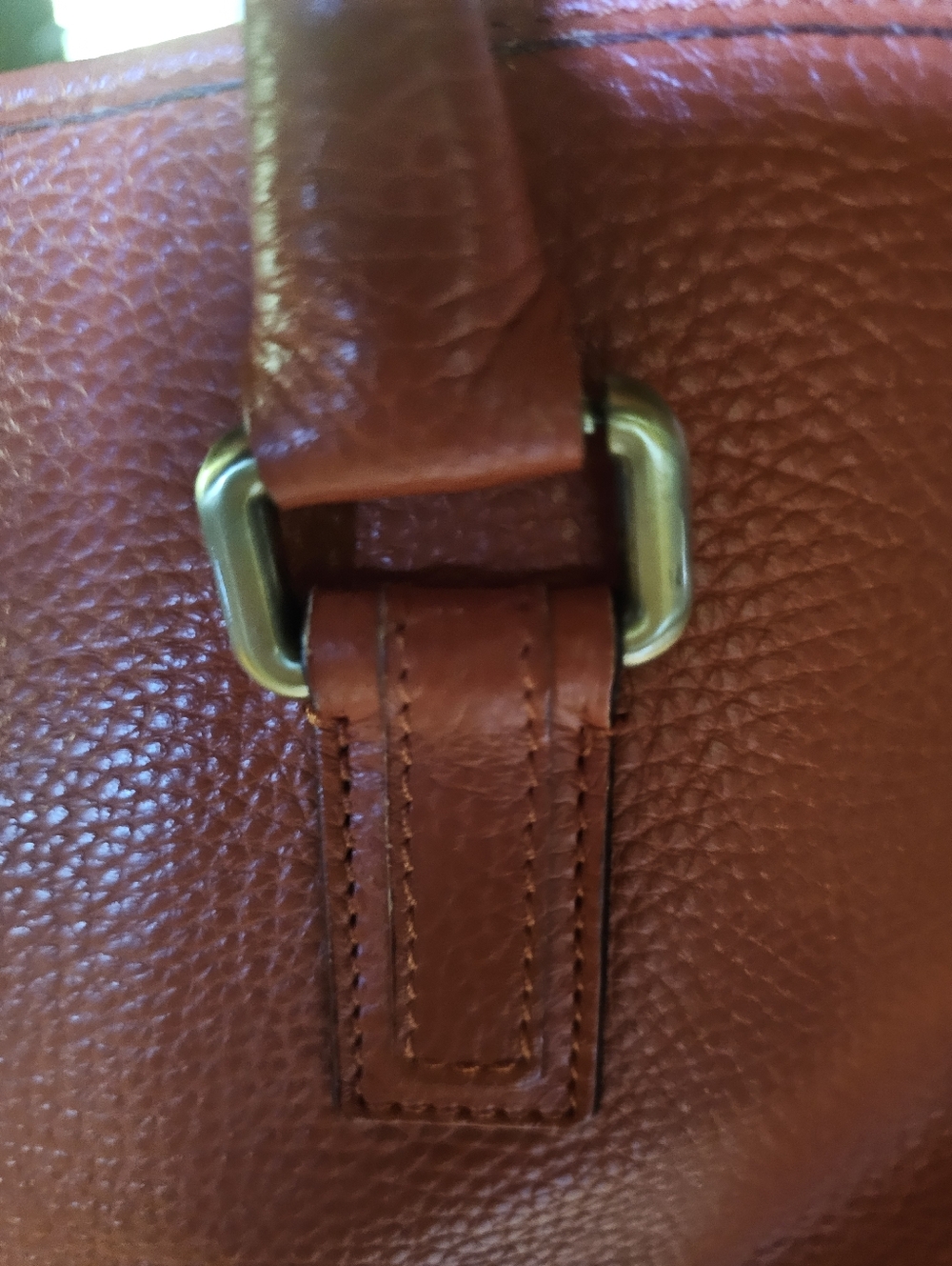 Burberry London Orange Leather Tote Bag - Picture 4 of 13